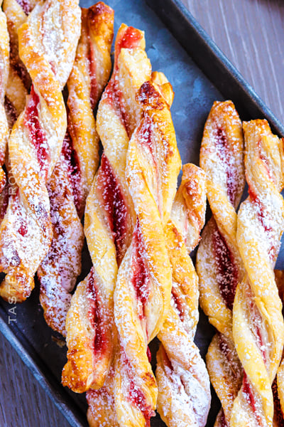 Raspberry Pastry Twists