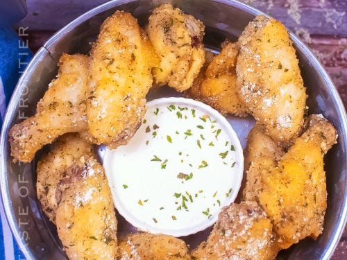 Garlic parmesan chicken wings air outlet fryer