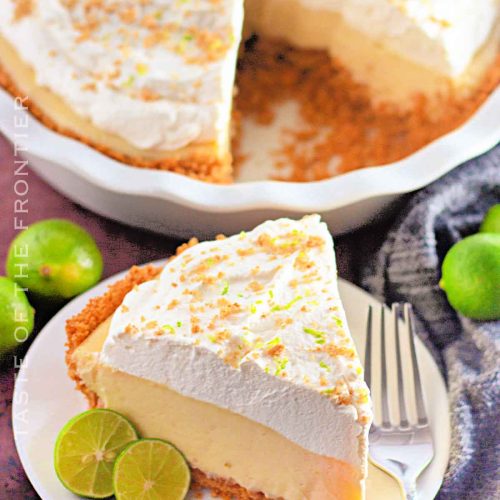 Key Lime Pie with Whipped Cream - Taste of the Frontier