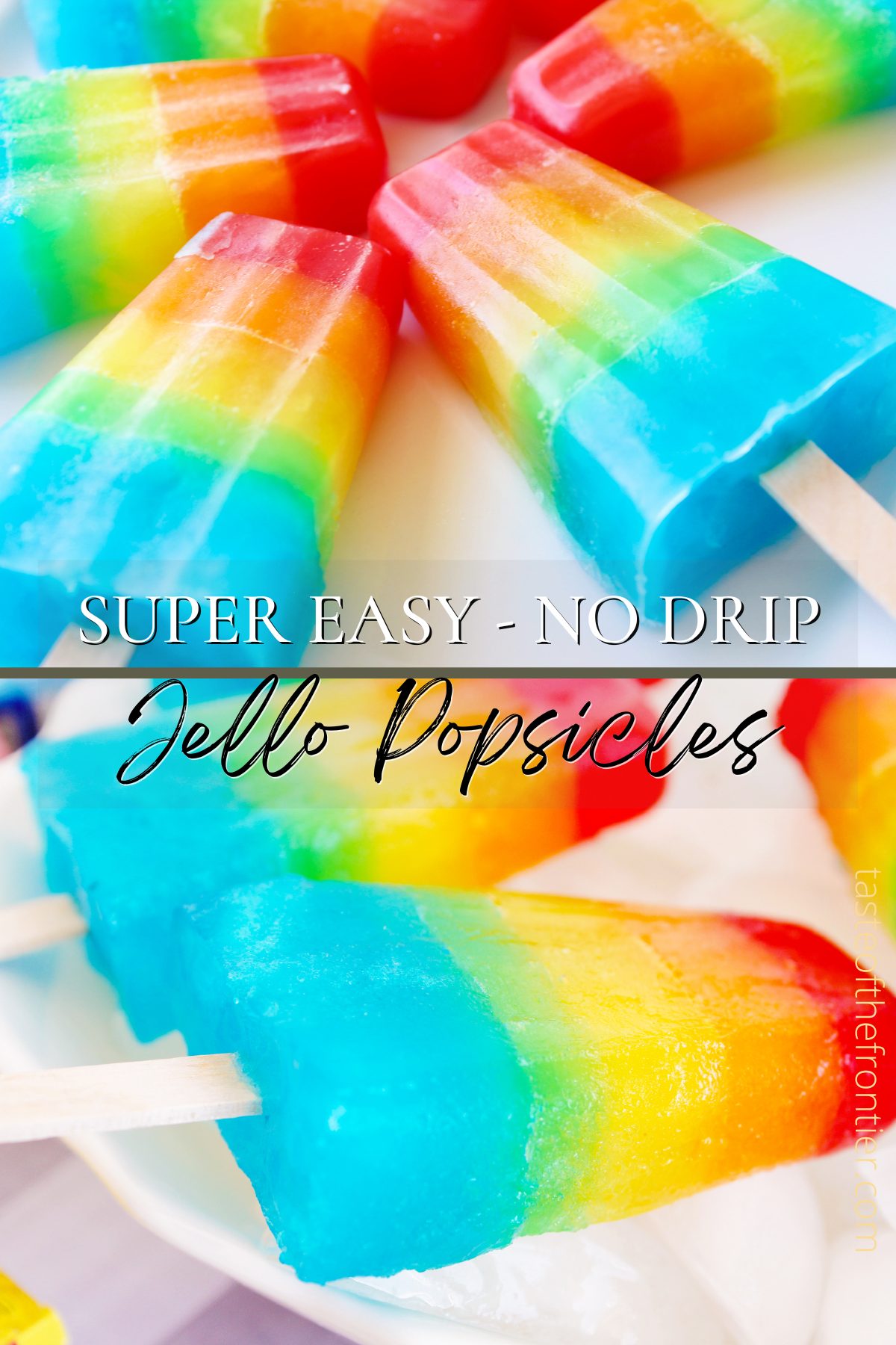Easy Jello Popsicles (Drip-Free Freezer Pops) - A Spicy Perspective