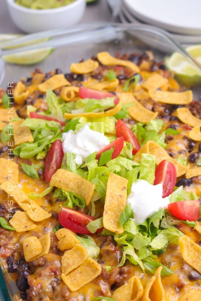 Walking Taco Casserole - Taste of the Frontier