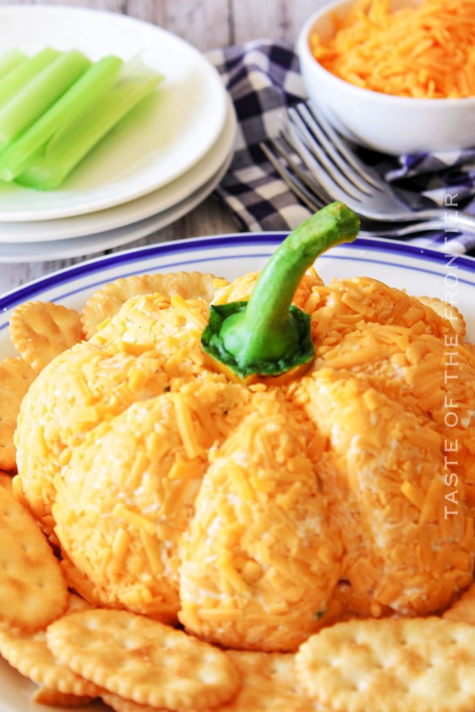 Pumpkin Shaped Cheese Ball - Yummi Haus