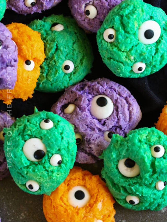 Easy Colorful Monster Eyeball Cookies Recipe