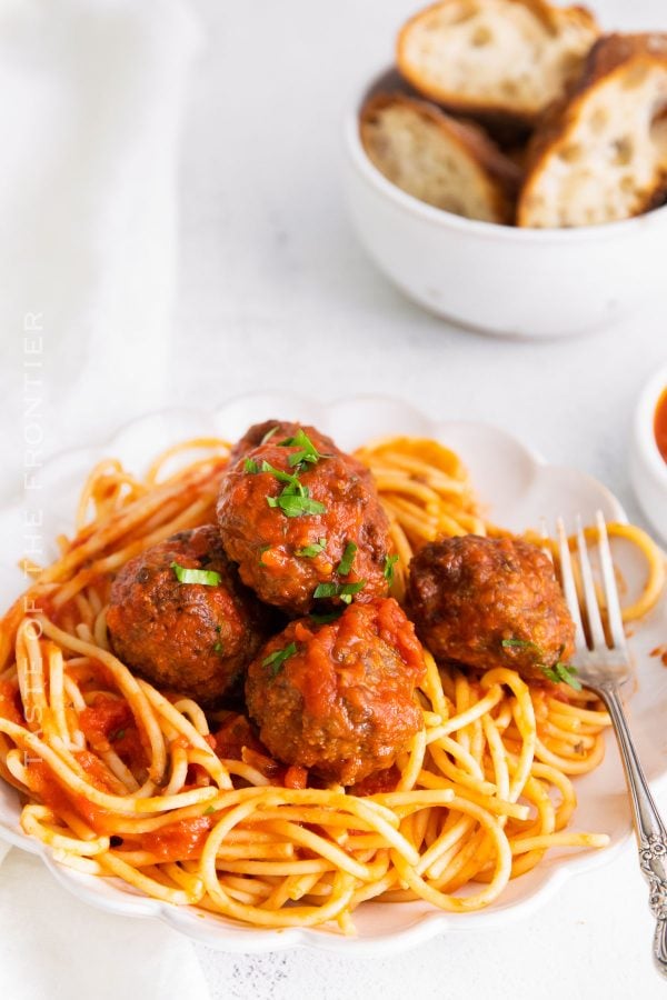 Air Fryer Garlic Parmesan Meatballs - Yummi Haus