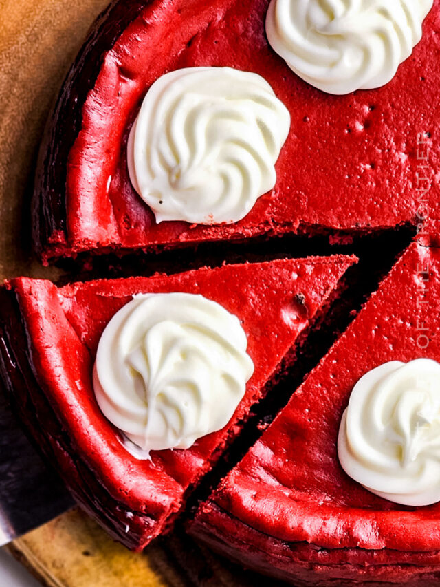 Valentine’s Day Red Velvet Cheesecake