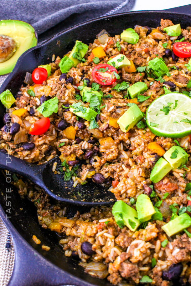 Mexican Beef And Rice Skillet - Yummi Haus