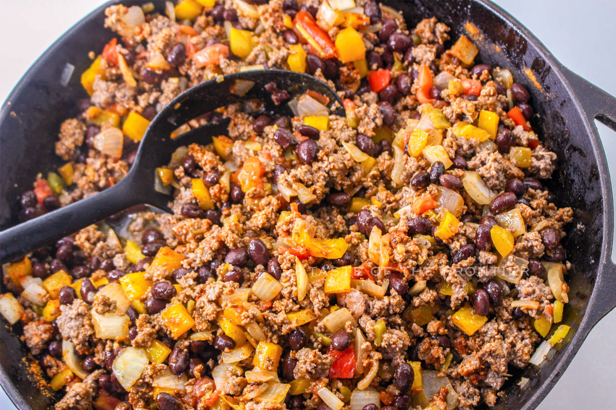 how to make Mexican Beef and Rice Skillet