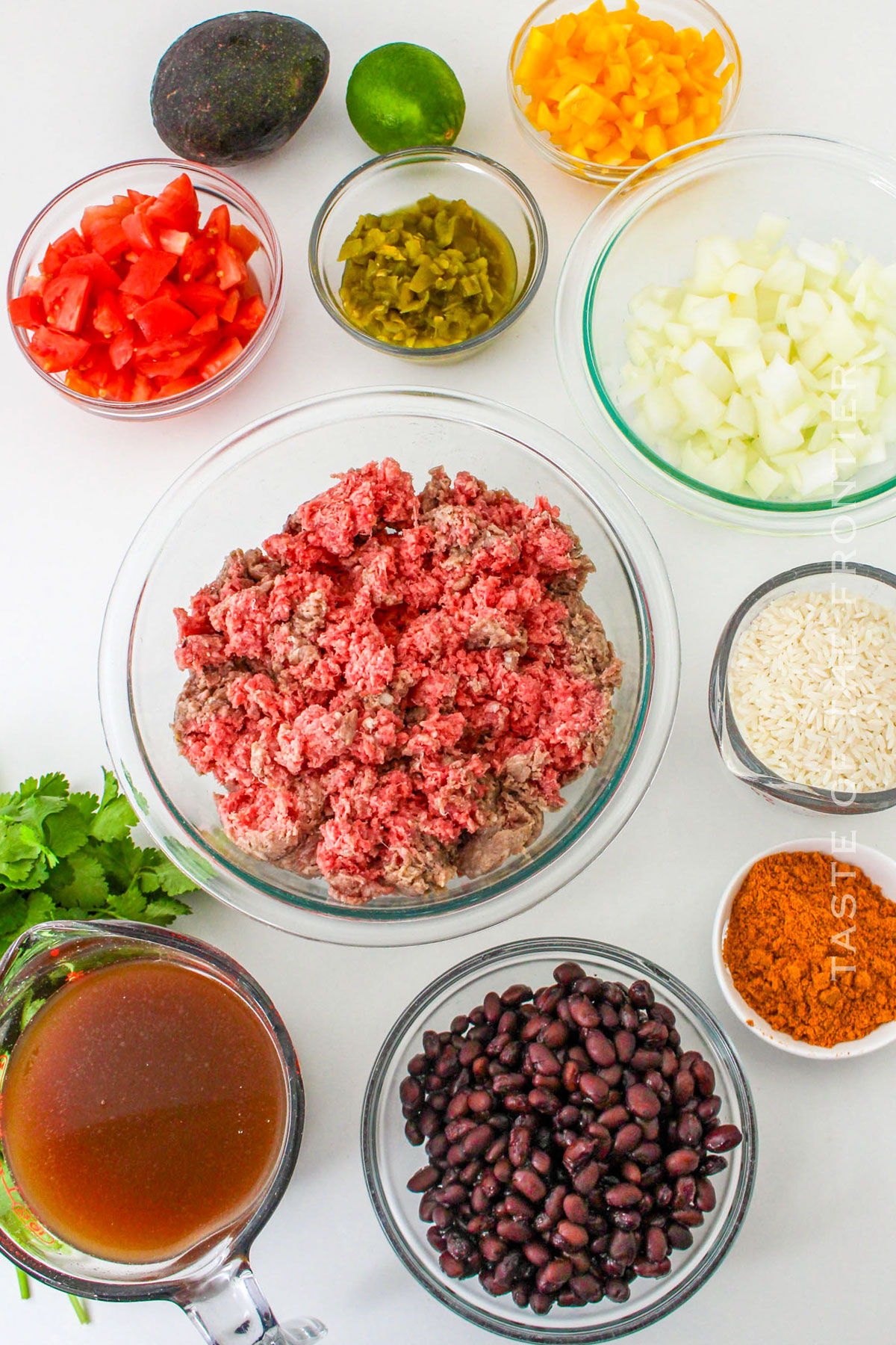 Mexican Beef and Rice Skillet ingredients