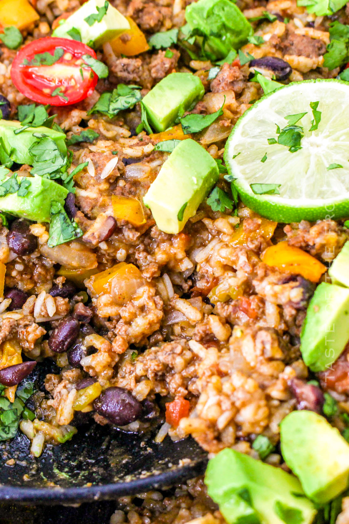 Mexican Beef and Rice Skillet recipe