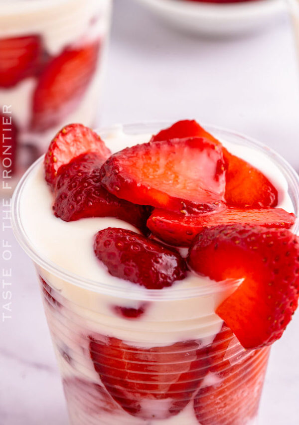 fresas con crema