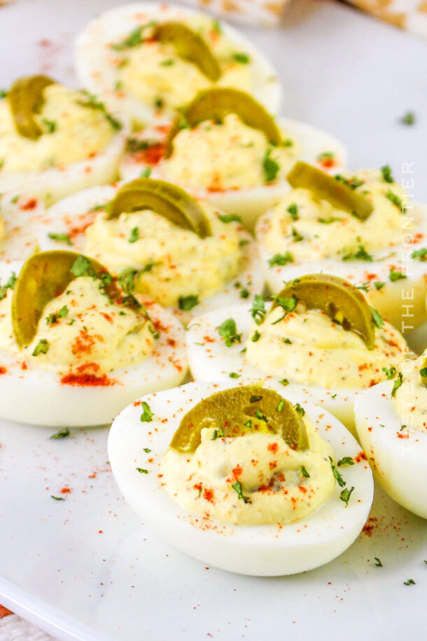 Jalapeno Deviled Eggs - Taste of the Frontier