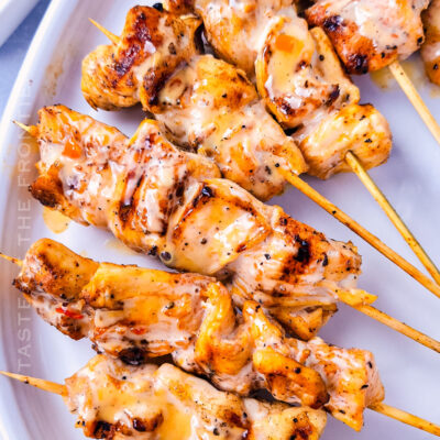 Bang Bang Chicken Skewers