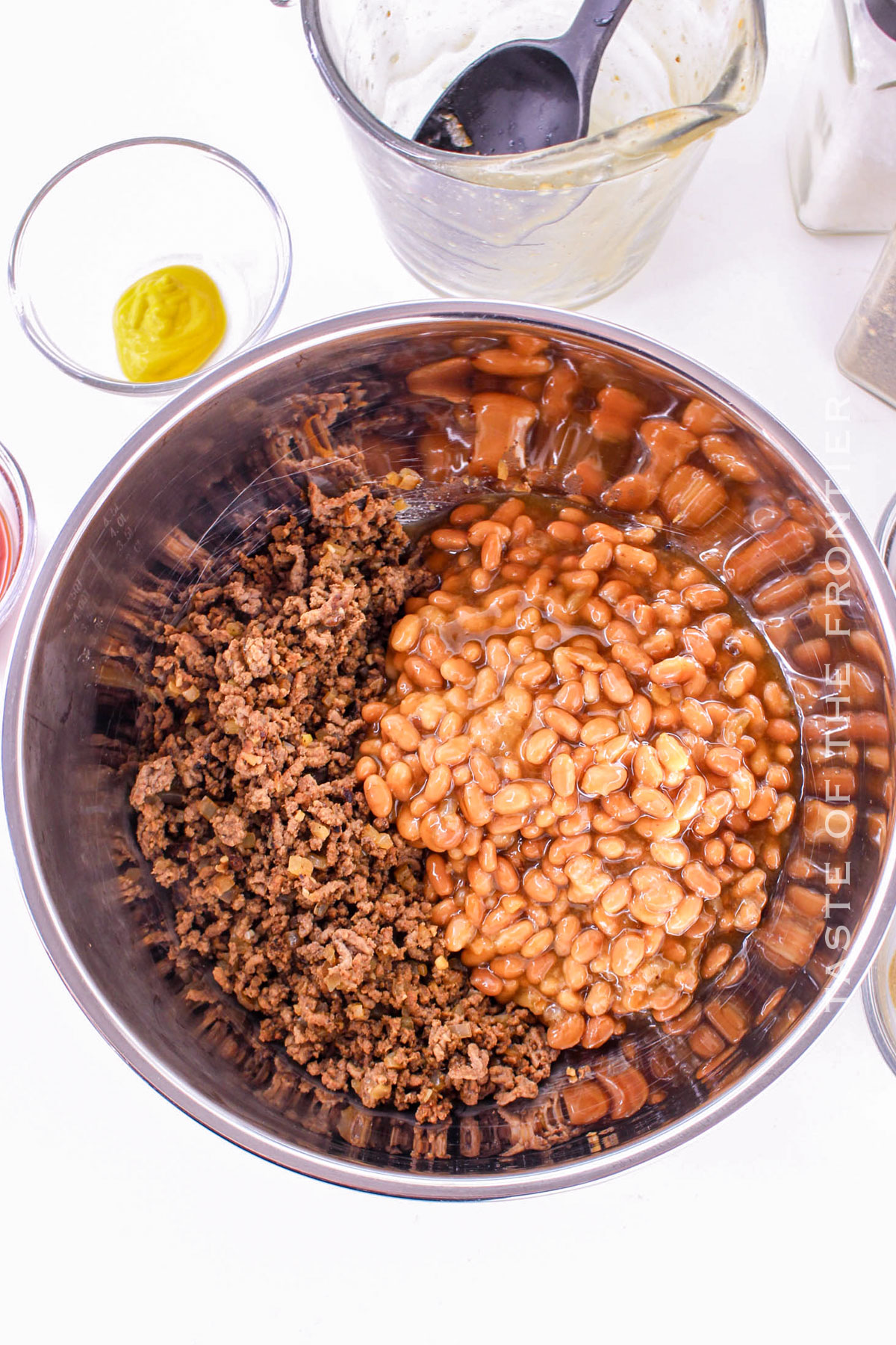 making beef and beans side dish in the Instant Pot