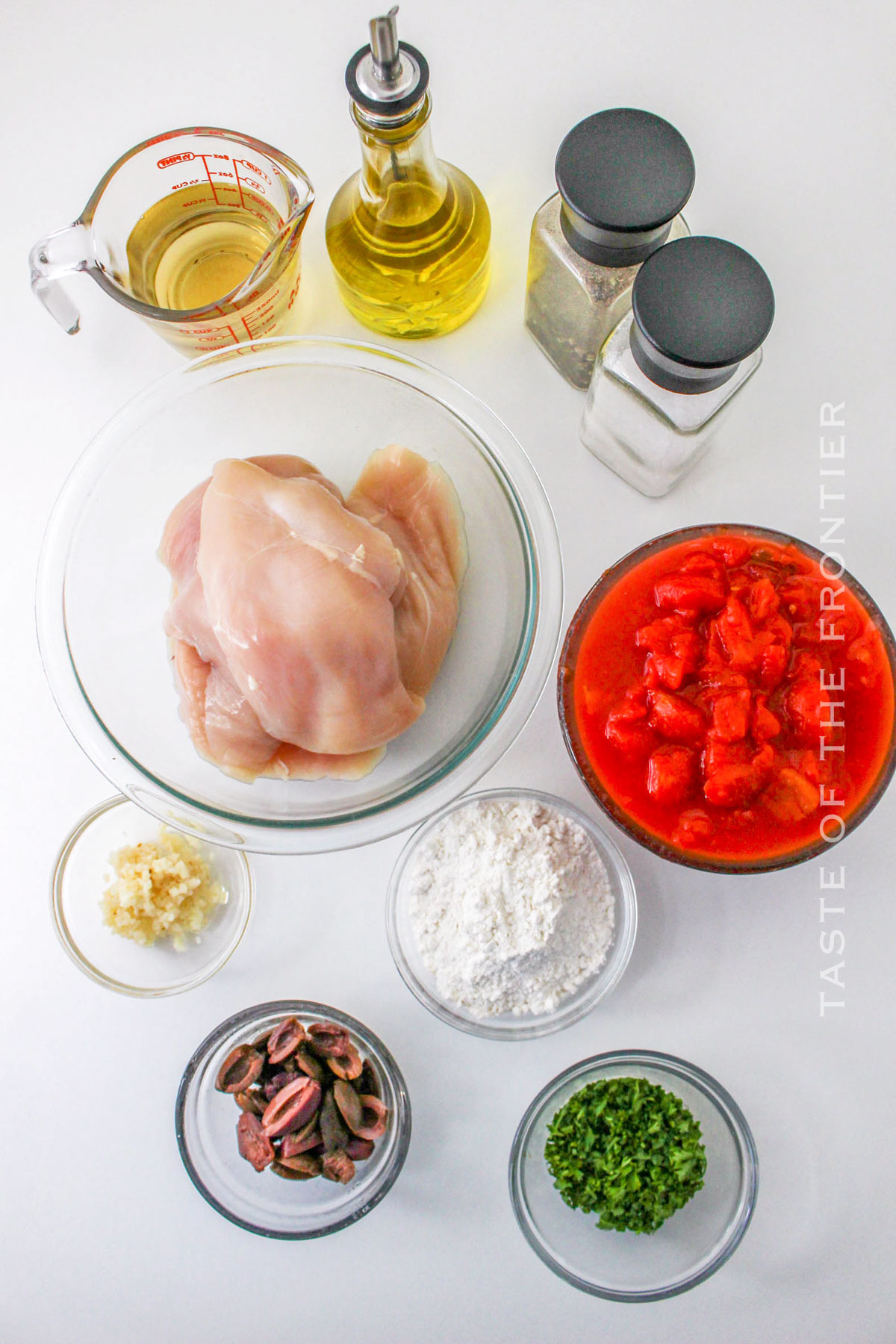 Chicken Provençal ingredients