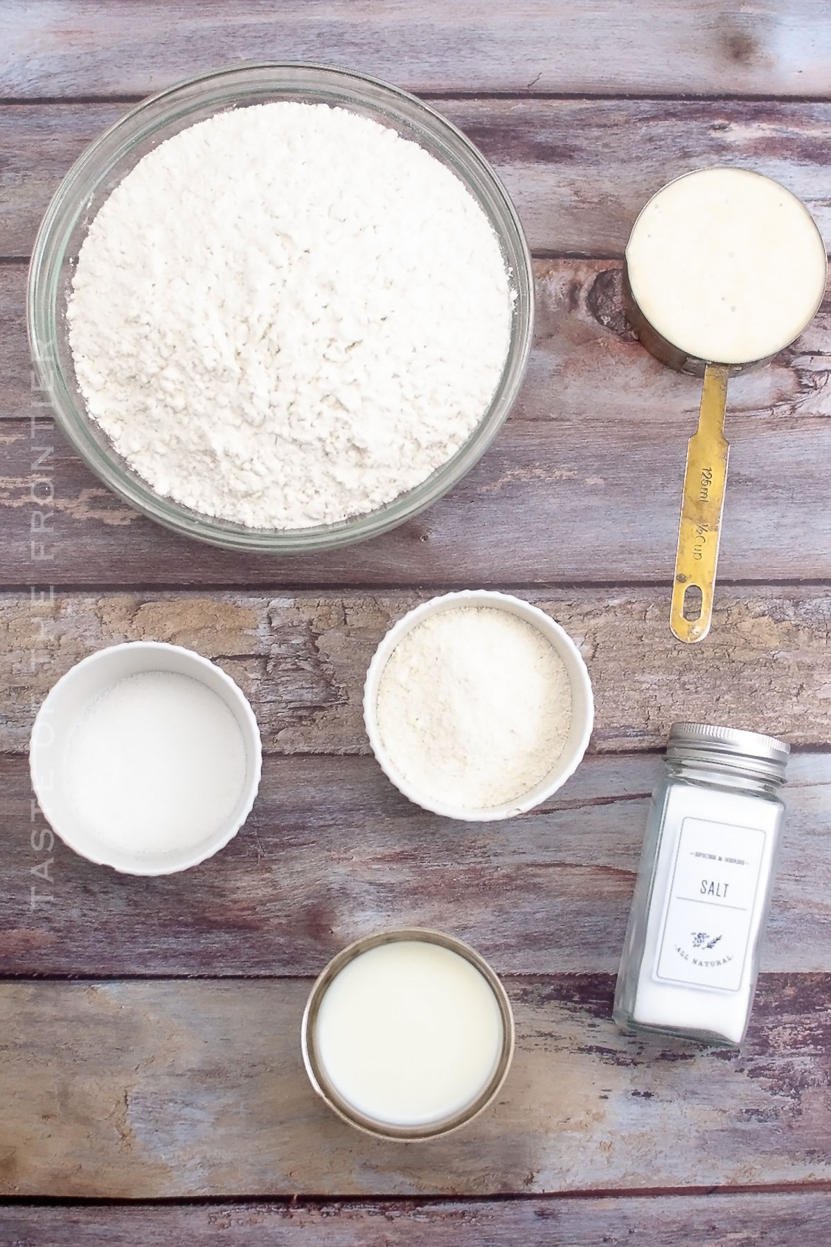 Sourdough English Muffin ingredients