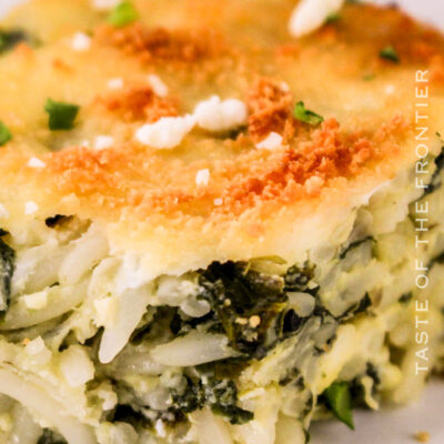 Spinach Feta & Rice Casserole