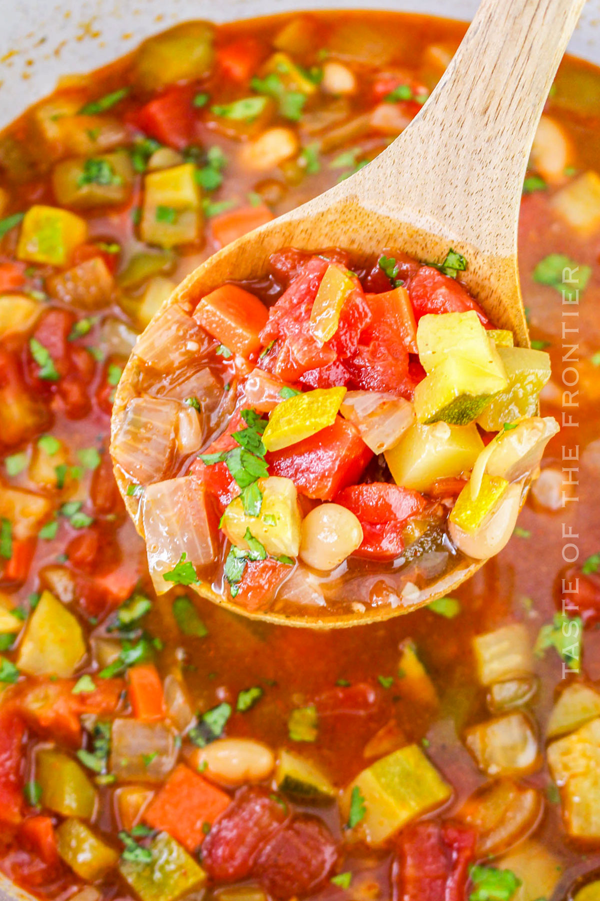 stovetop vegan soup with beans