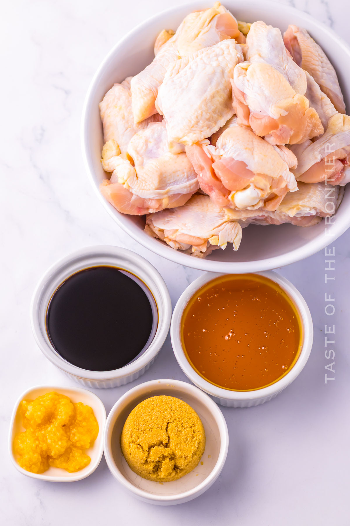 Garlic and Honey Chicken Wing ingredients