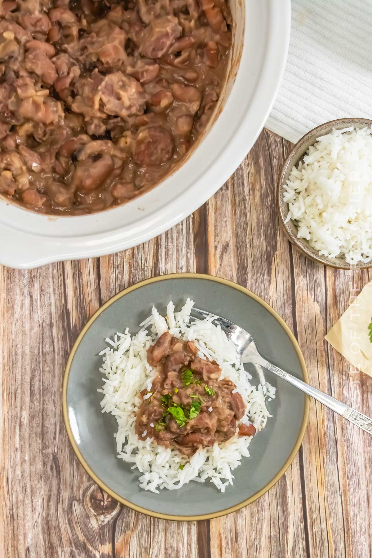 slow cooker meal with rice