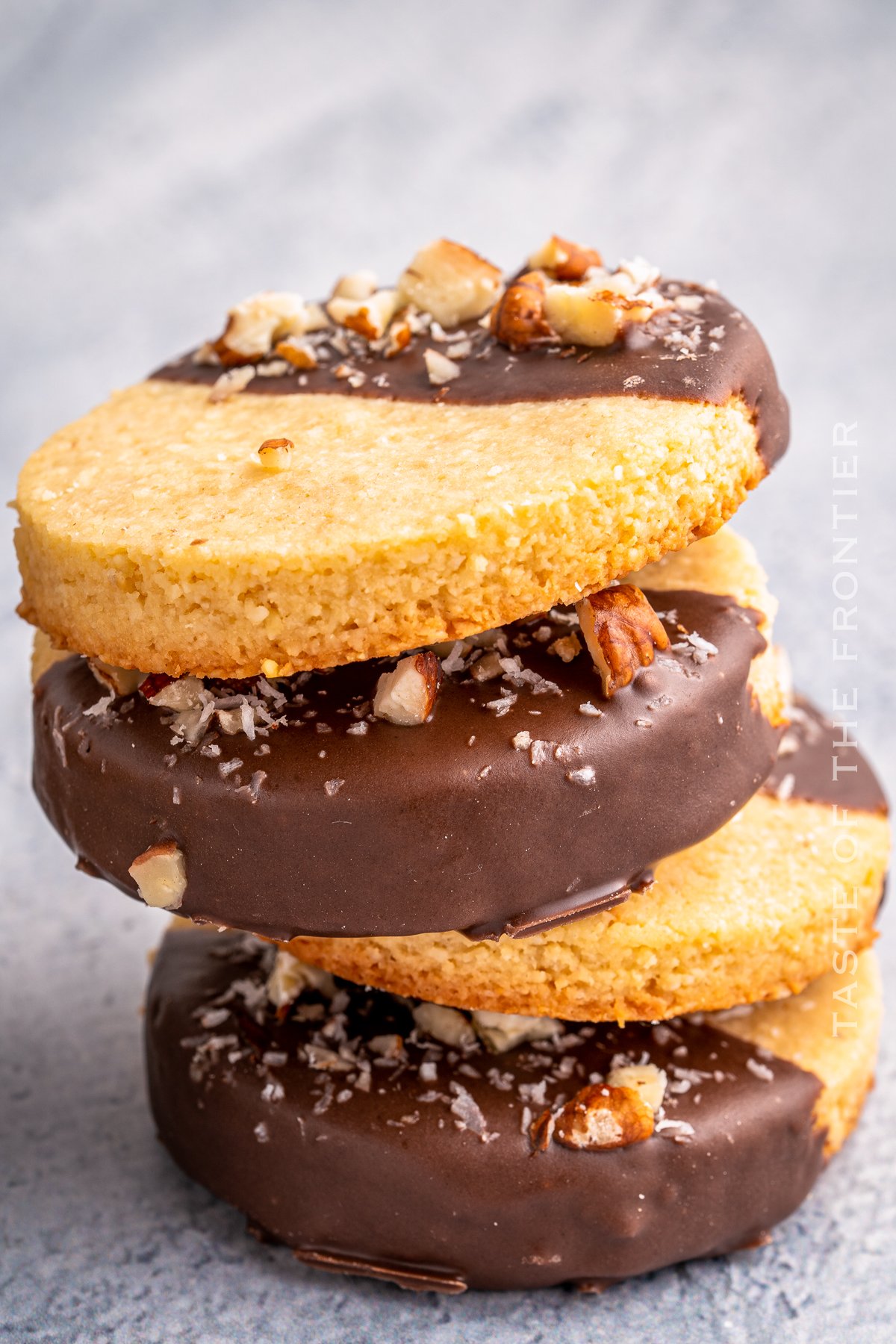 stack of almond flour cookies