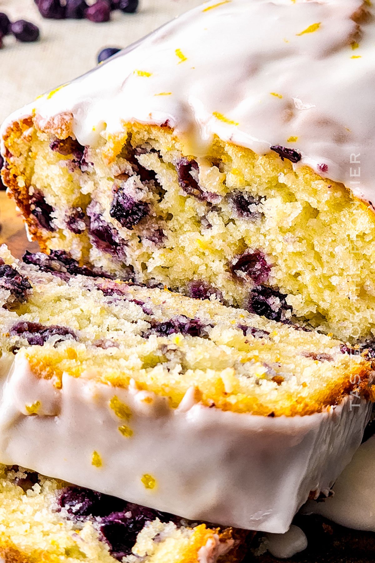 glazed blueberry cake