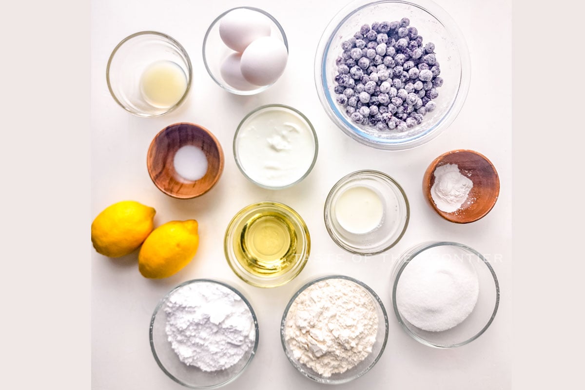 Lemon Blueberry Loaf ingredients