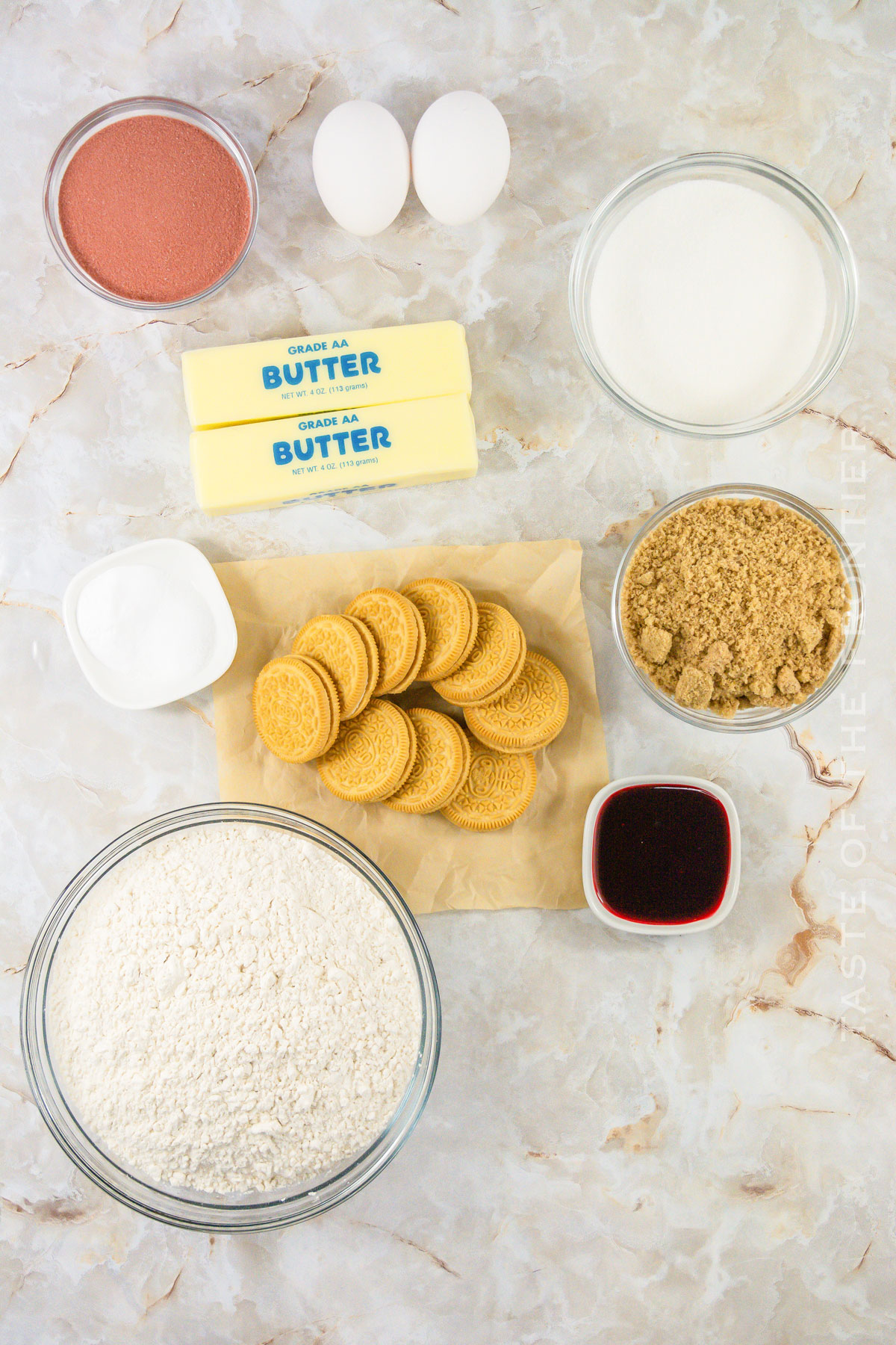 Strawberry Crunch Cookie ingredients