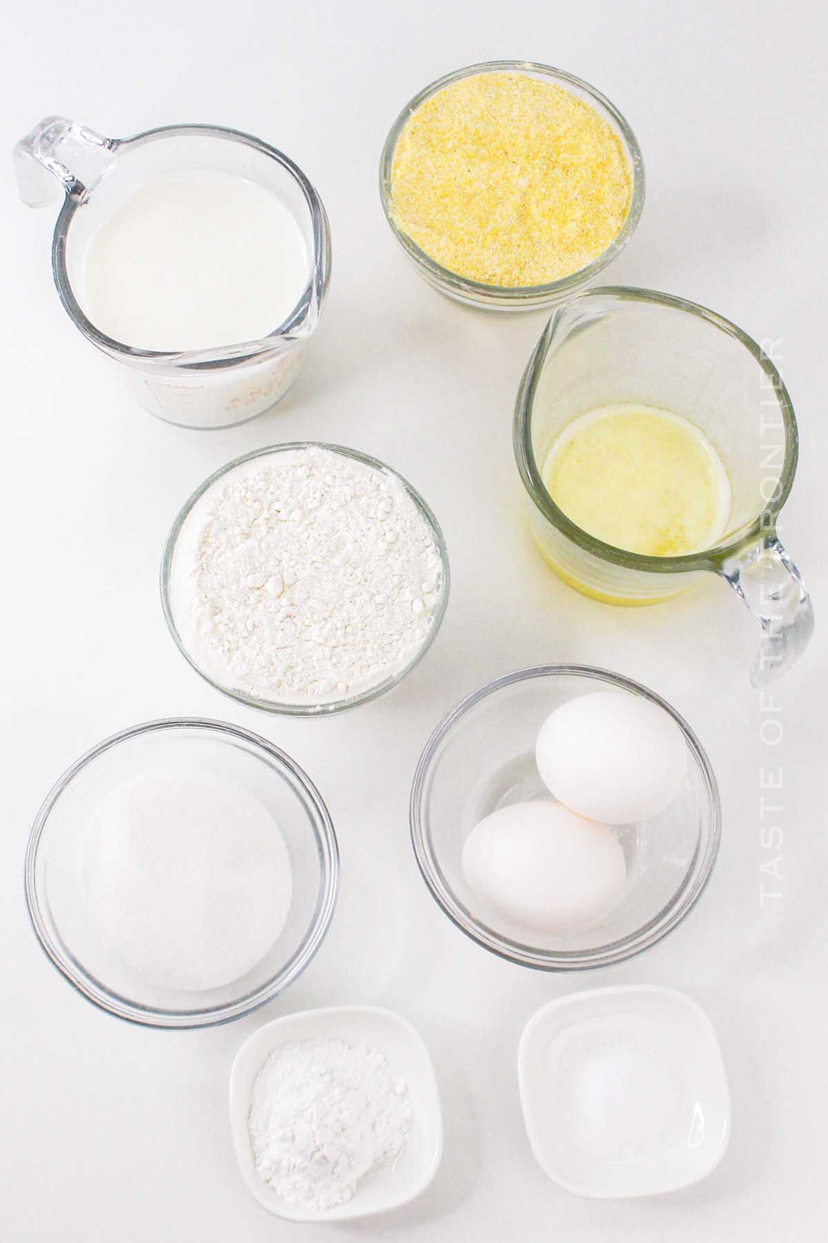 Air Fryer Cornbread ingredients