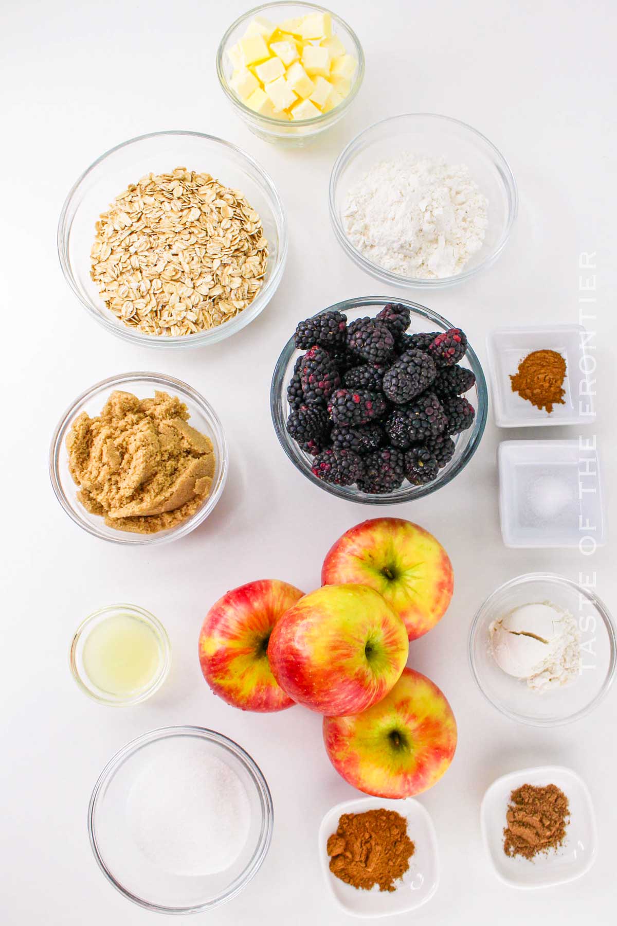 Apple Blackberry Crumble ingredients