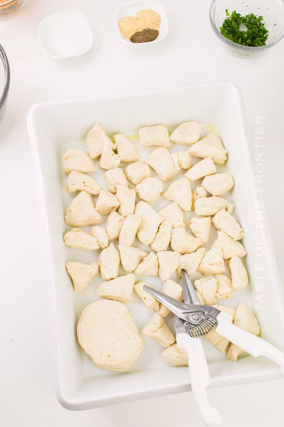 preparing the dough