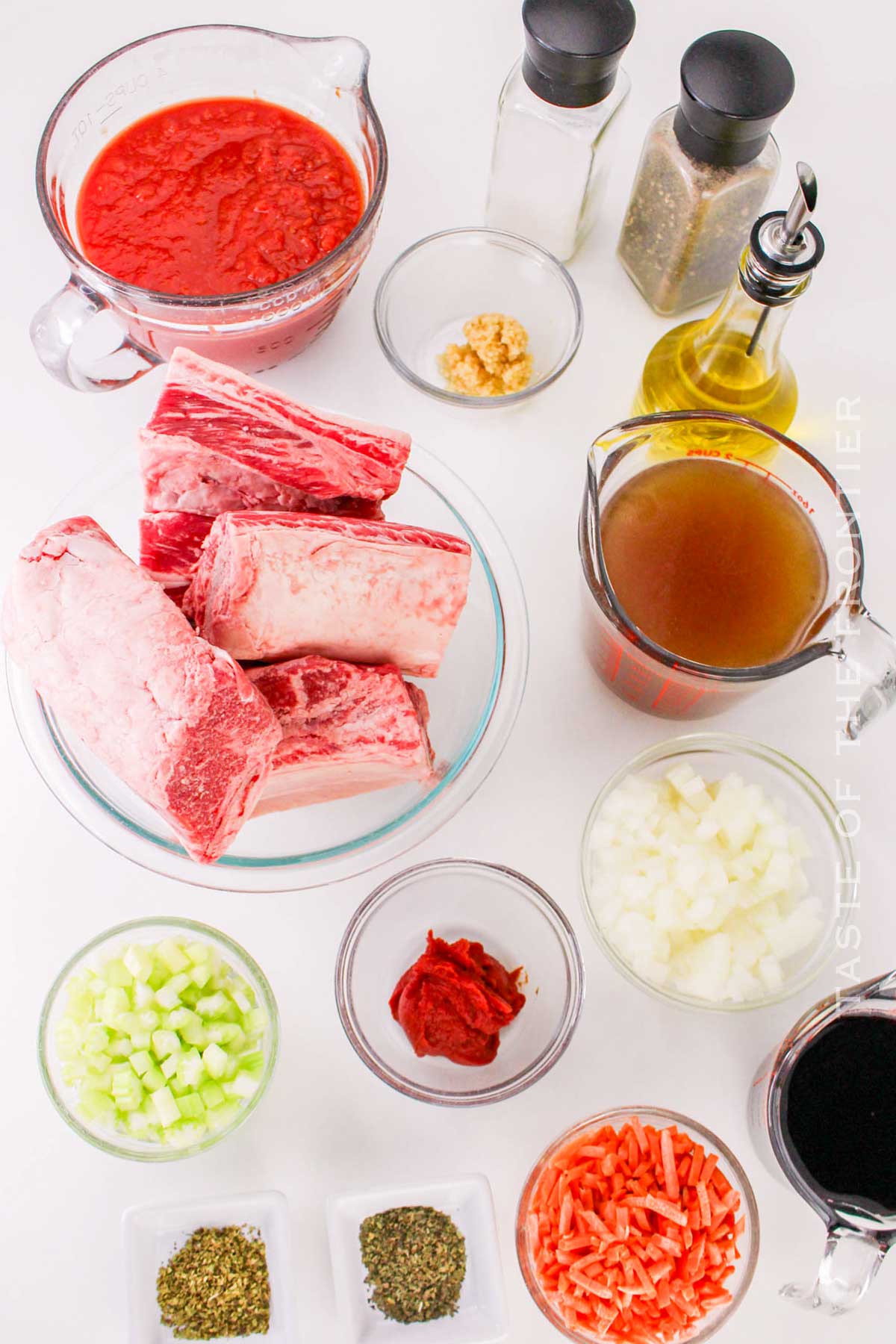 Bolognese Short Rib ingredients