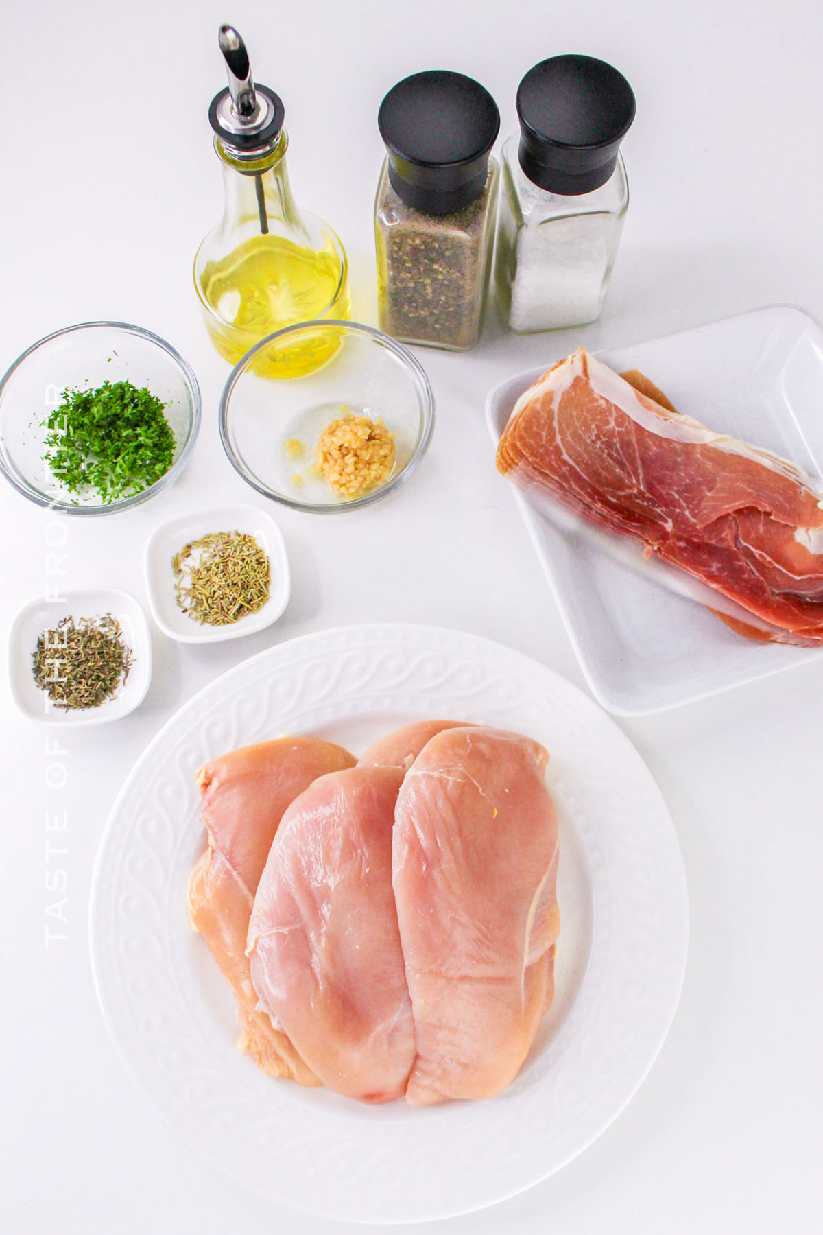 Prosciutto-Wrapped Chicken ingredients