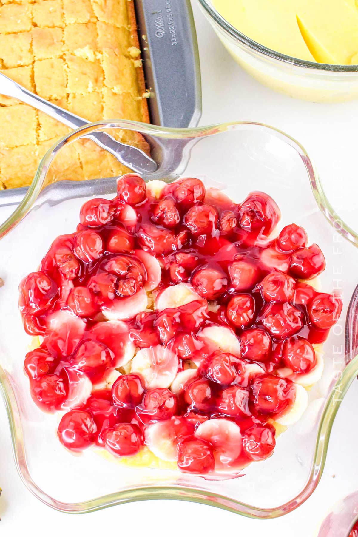 cherry pie filling layer