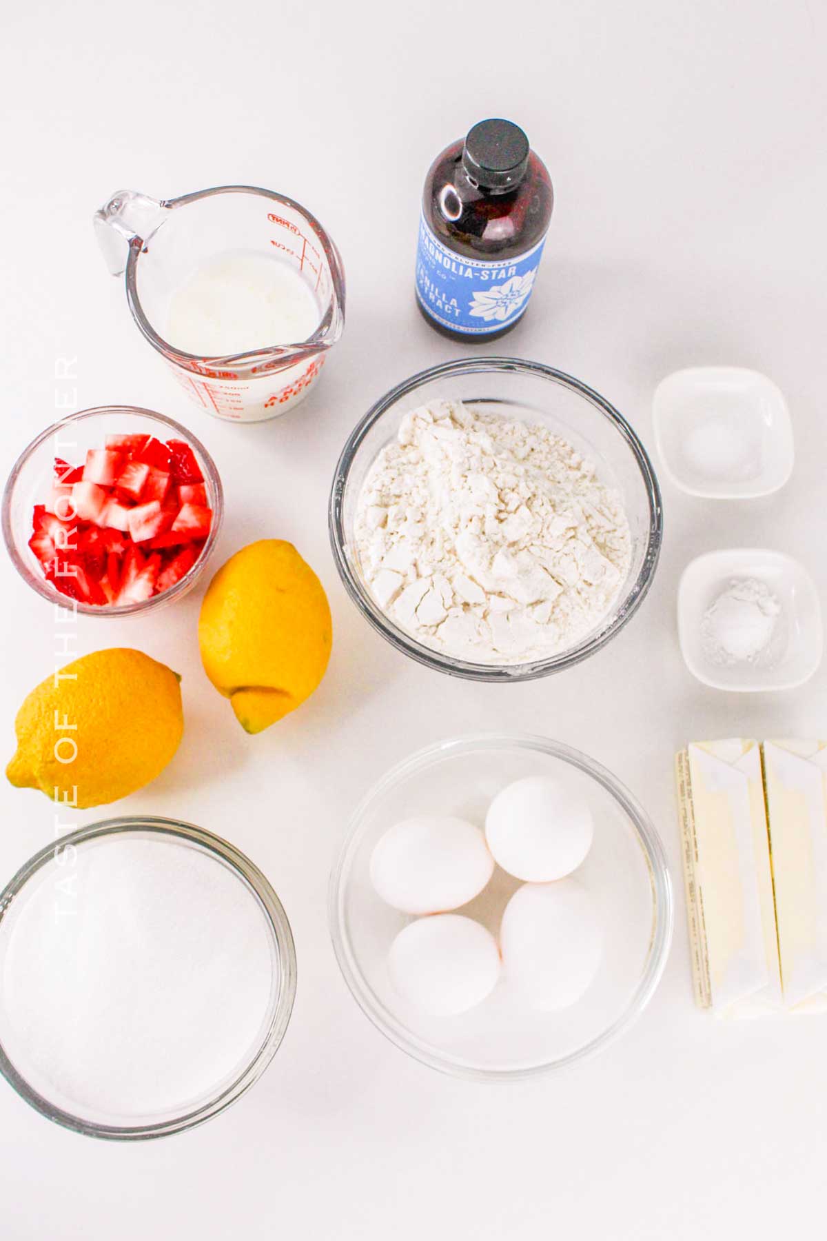 Strawberry Lemonade Pound Cake ingredients