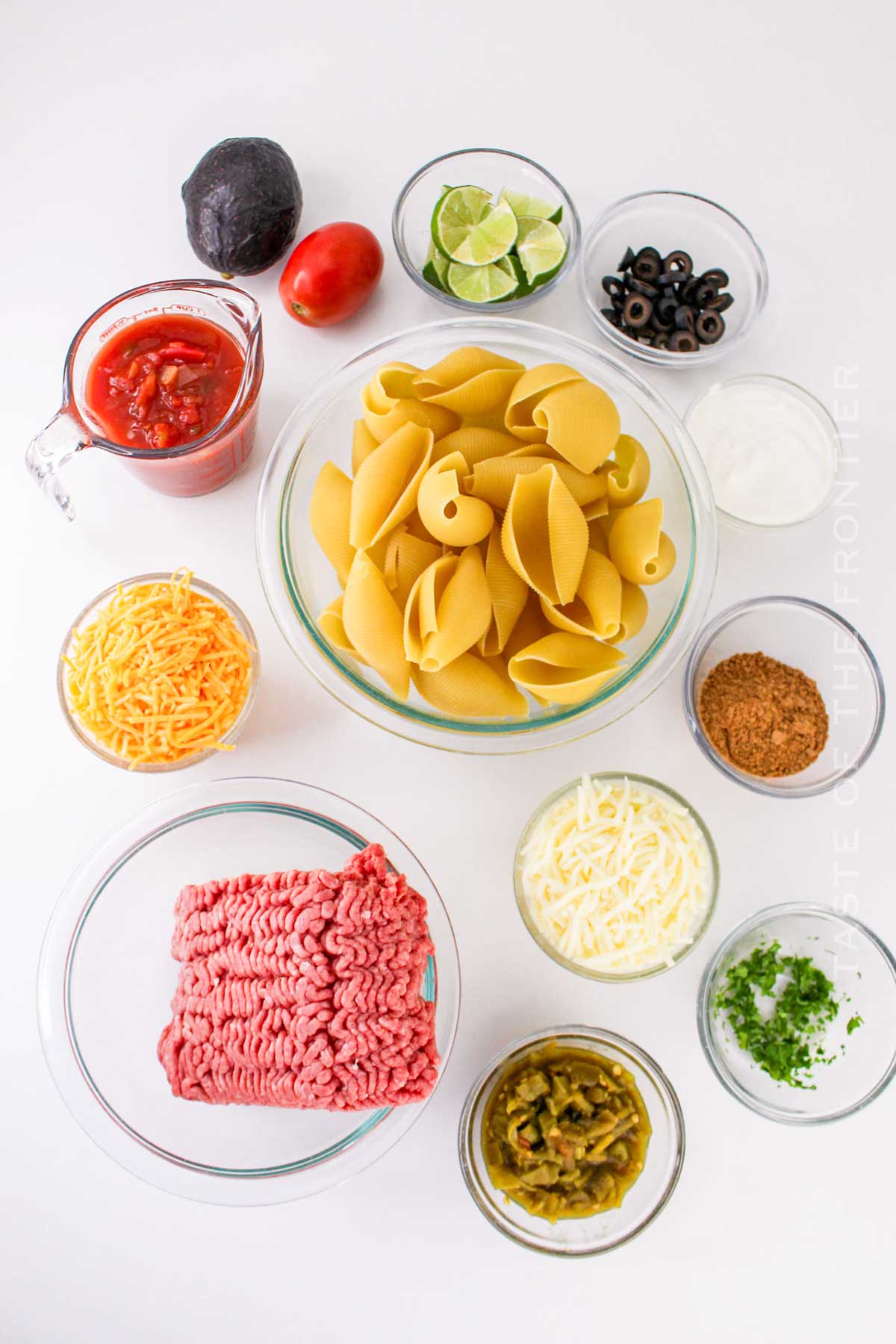 Taco Stuffed Shells ingredients