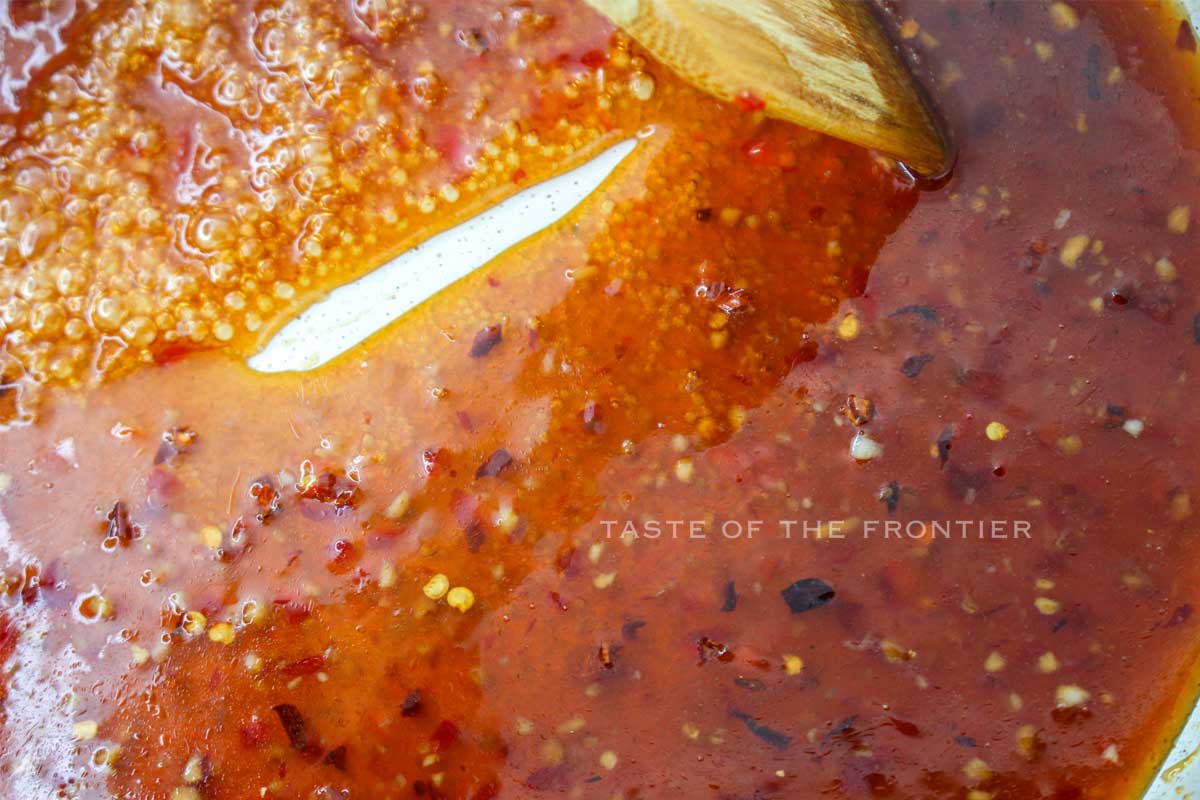 making the sauce