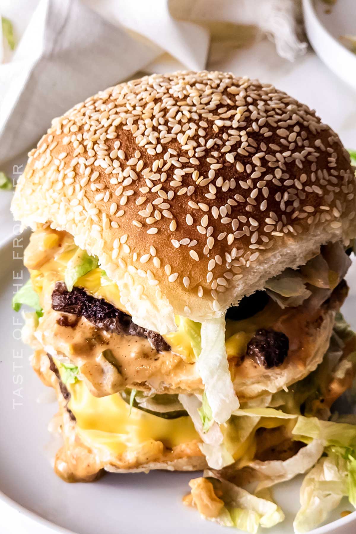 Homemade Big Mac with Homemade Big Mac Sauce recipe