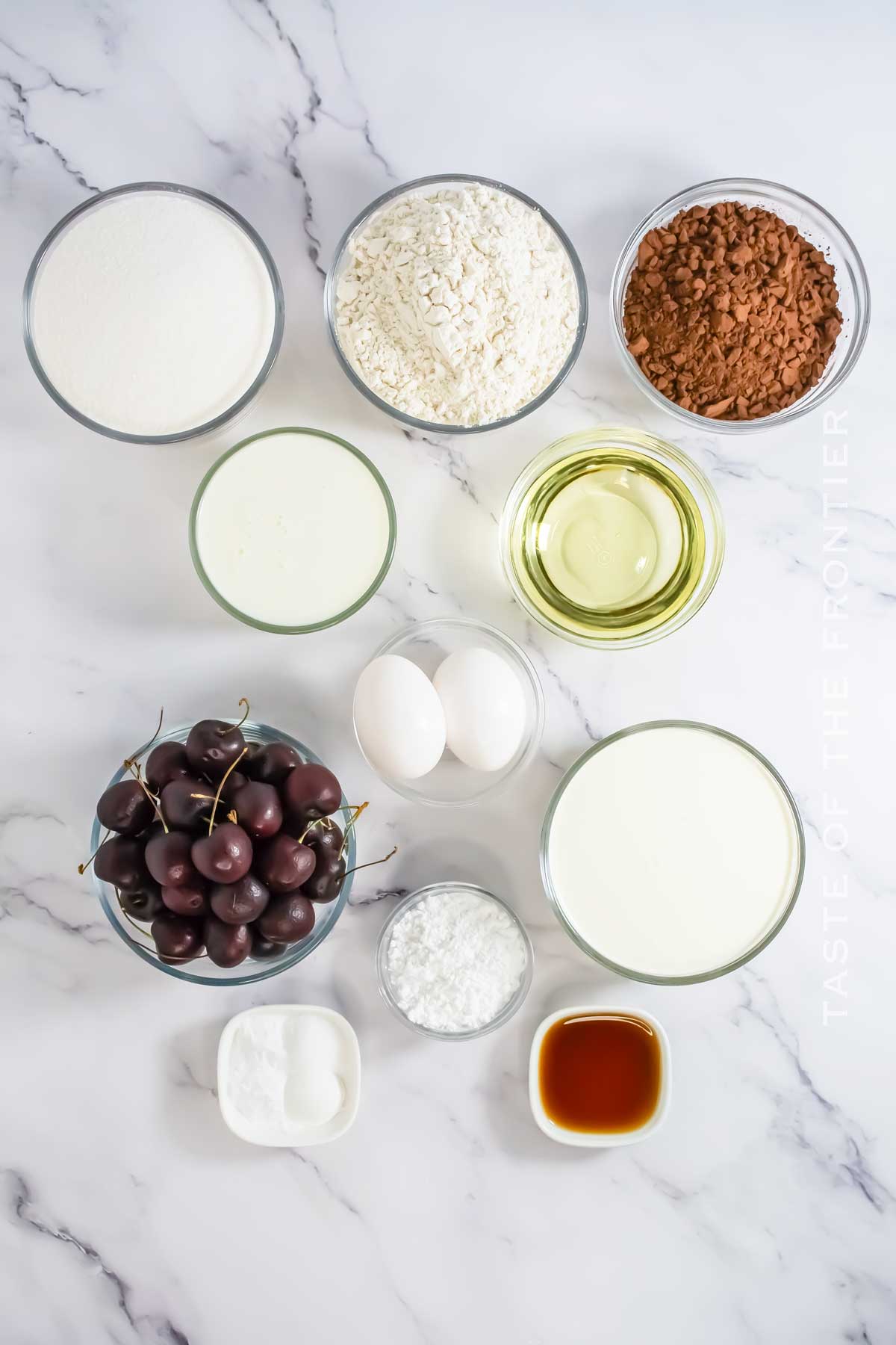 Black Forest Cake ingredients