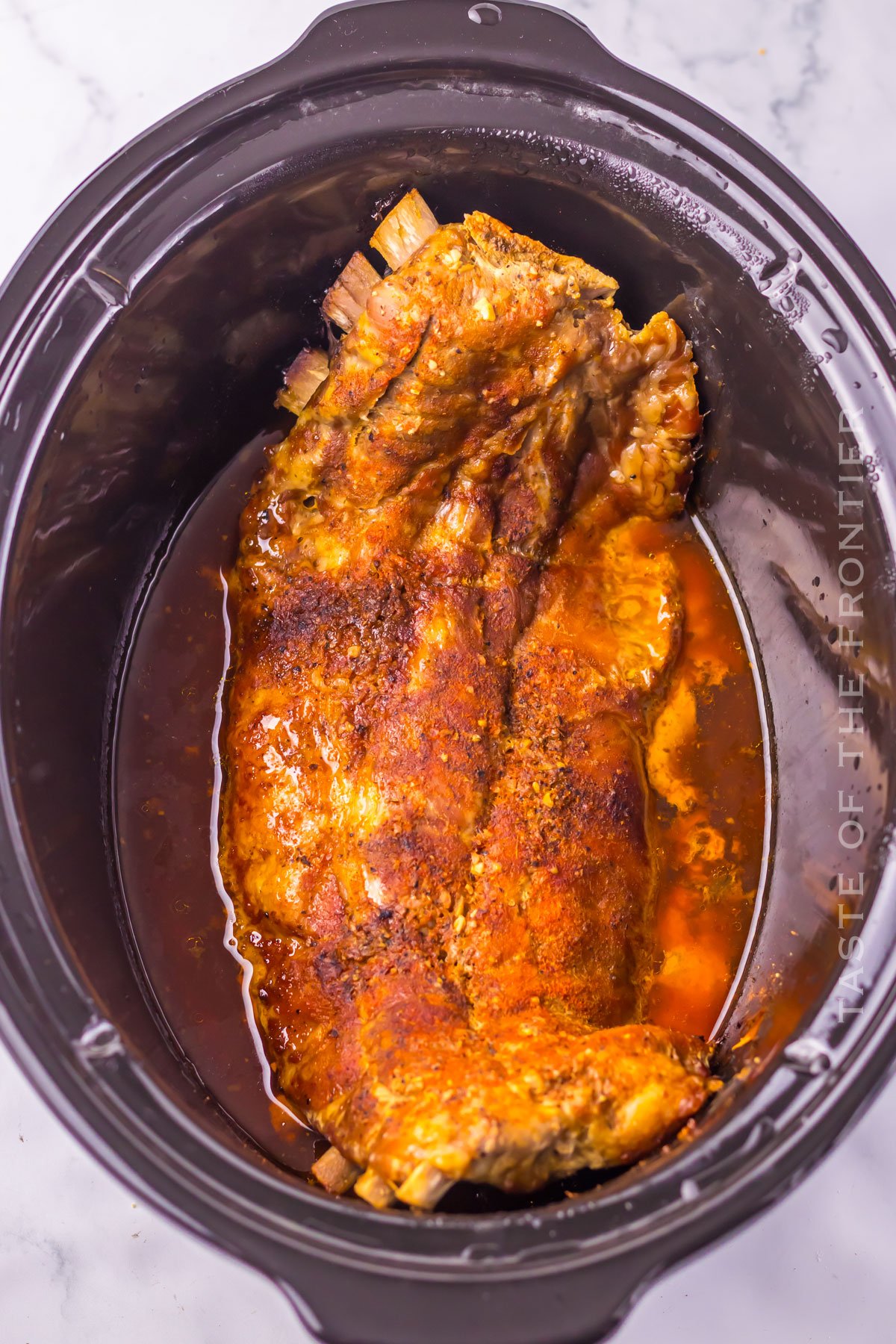 cooked ribs crockpot