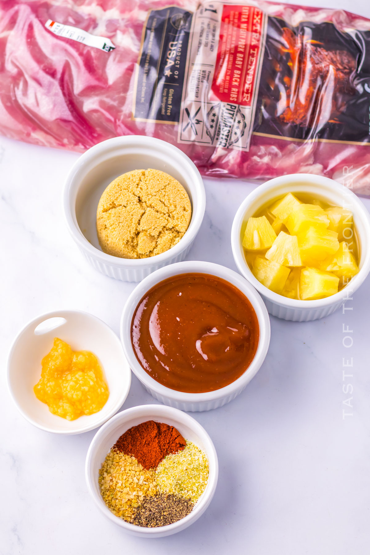 Slow Cooker Hawaiian Ribs ingredients