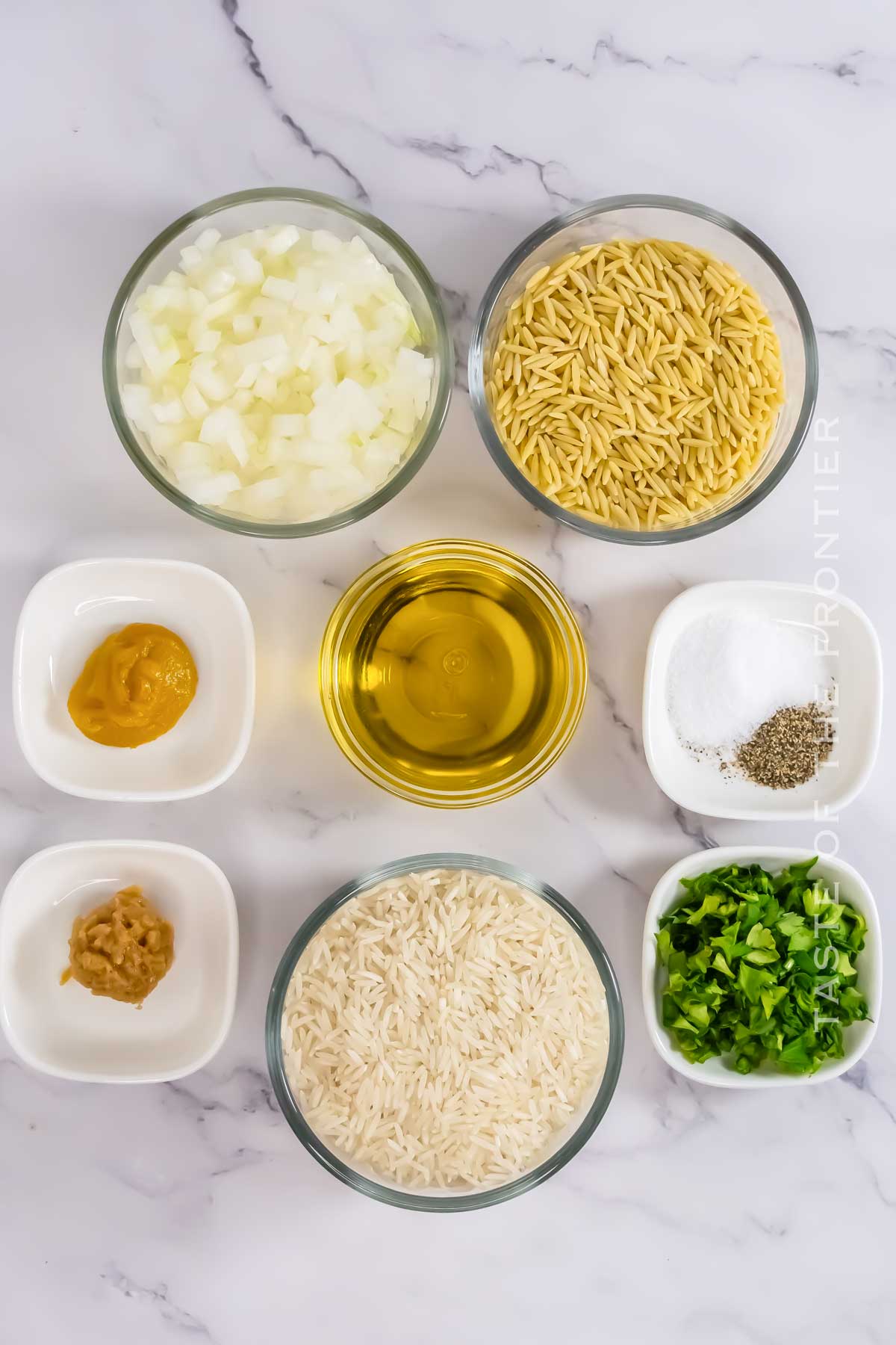 Rice Pilaf with Orzo ingredients