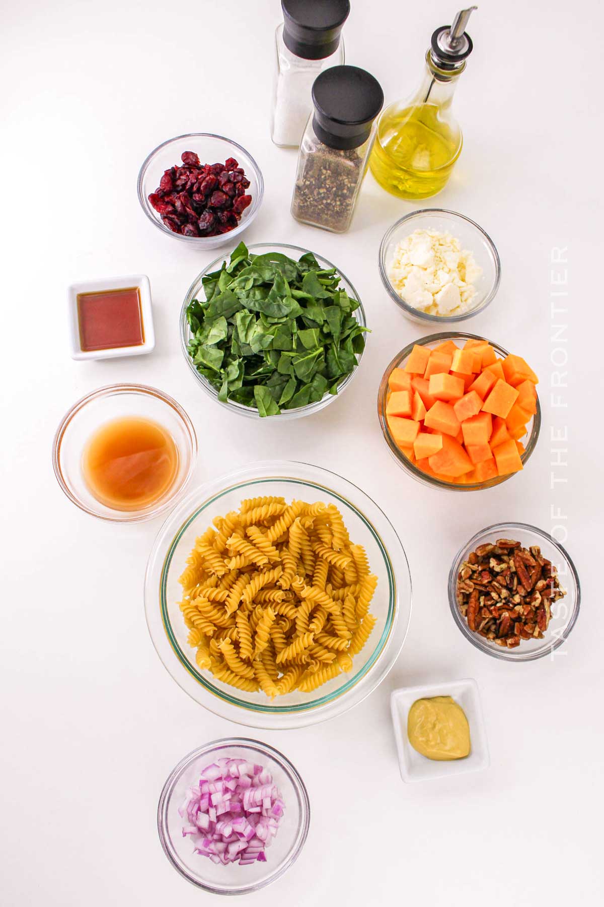 Autumn Pasta Salad ingredients