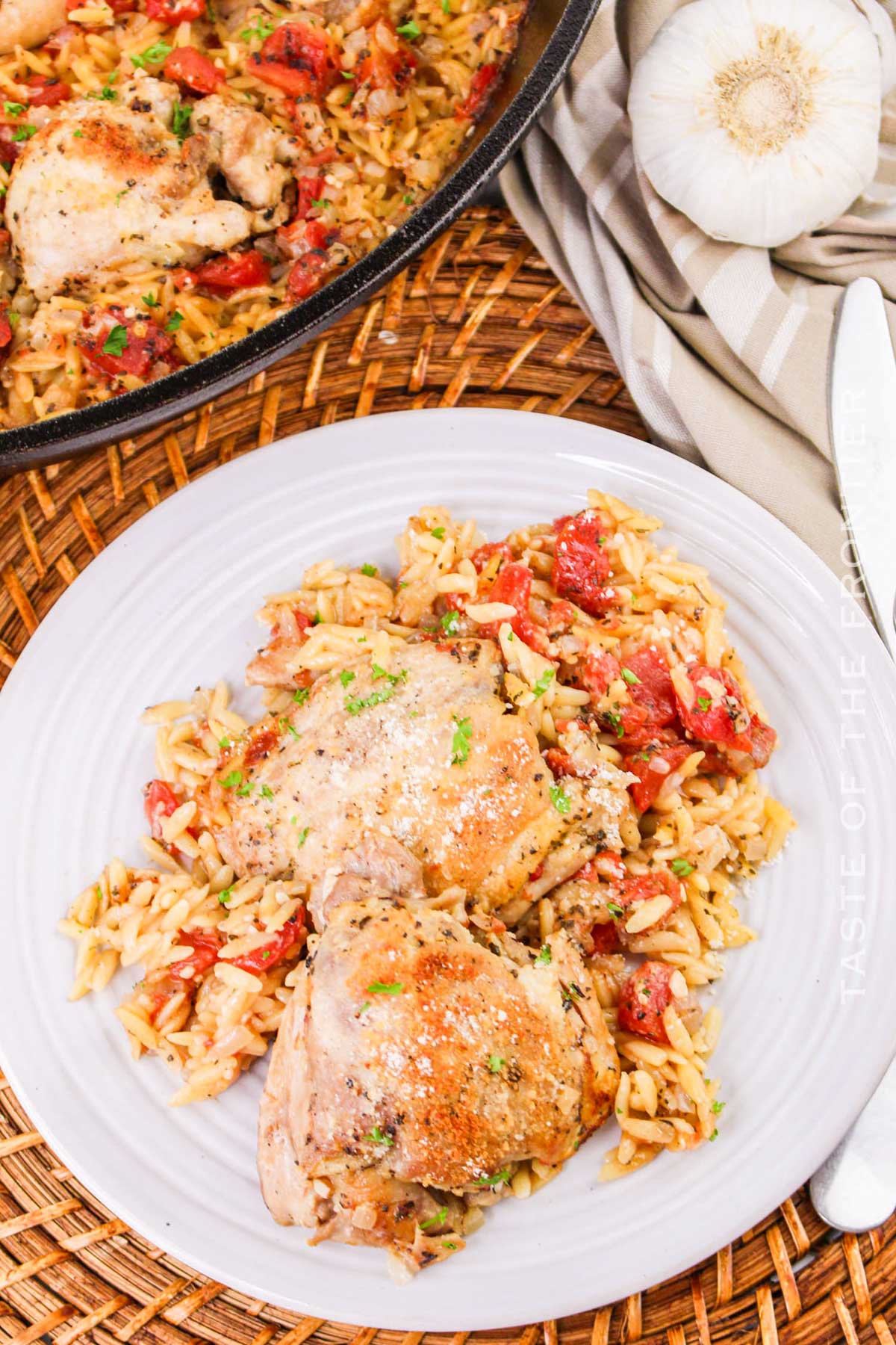 Baked Chicken and Orzo recipe