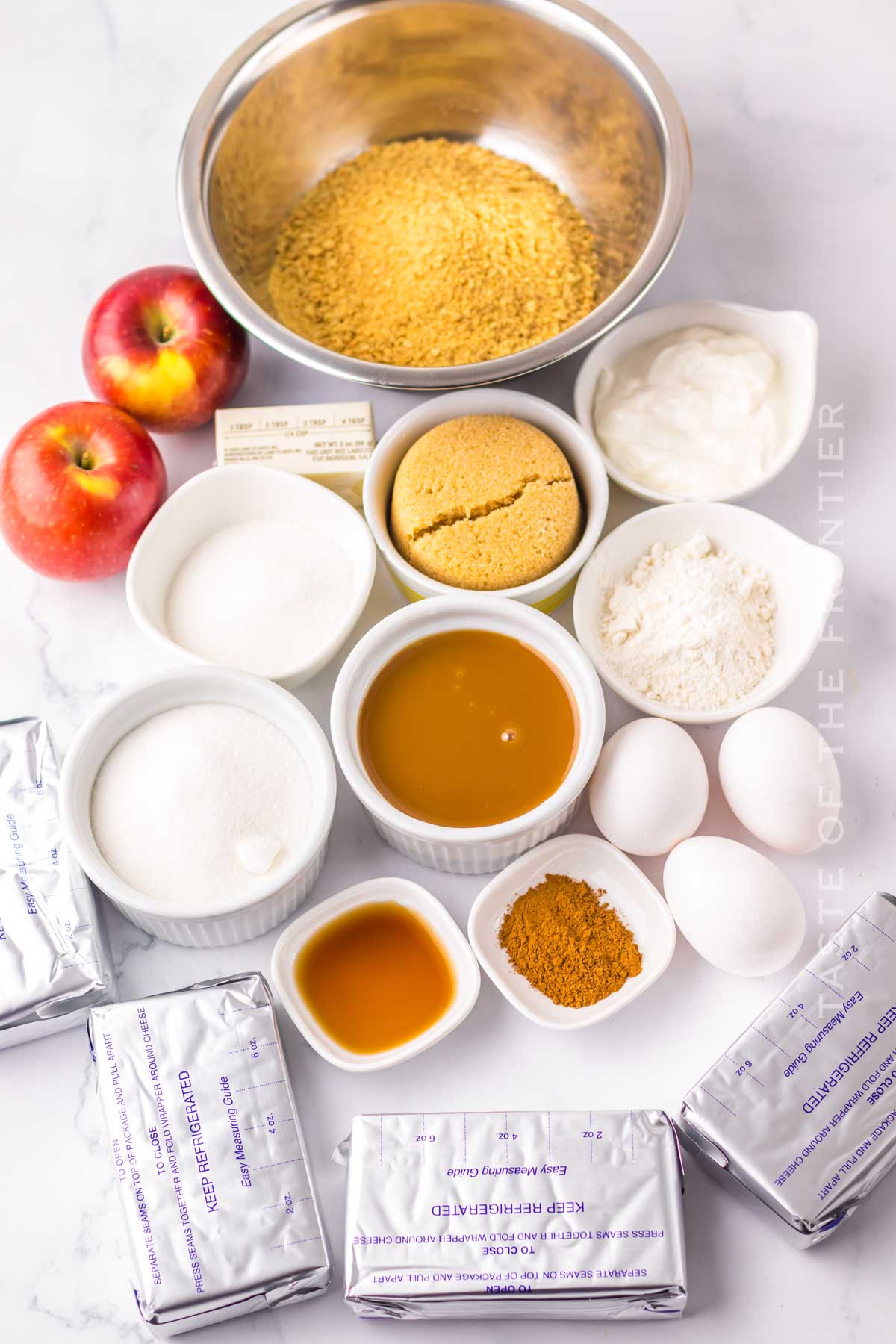 Caramel Apple Cheesecake ingredients