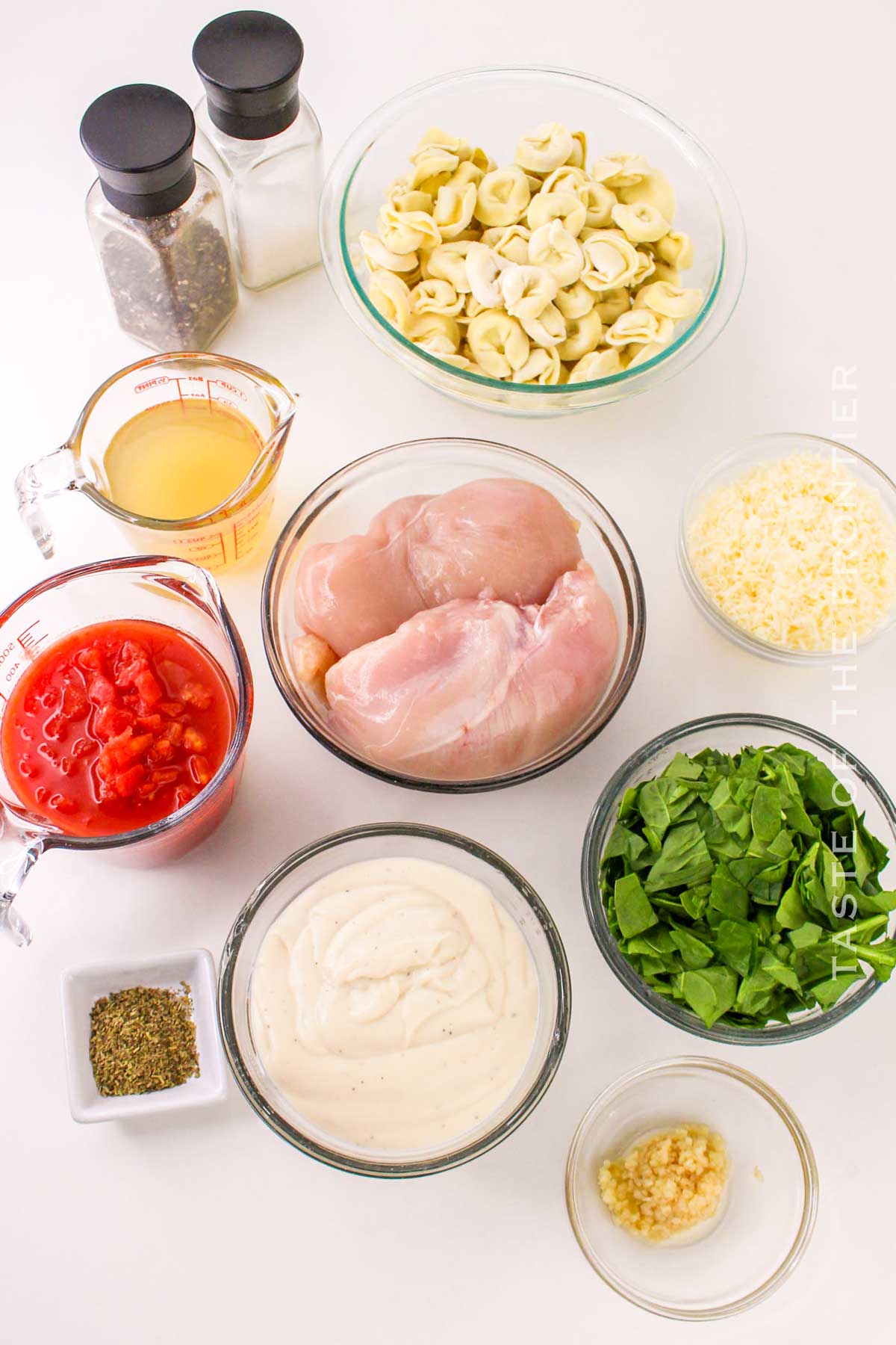 Chicken and Tortellini ingredients