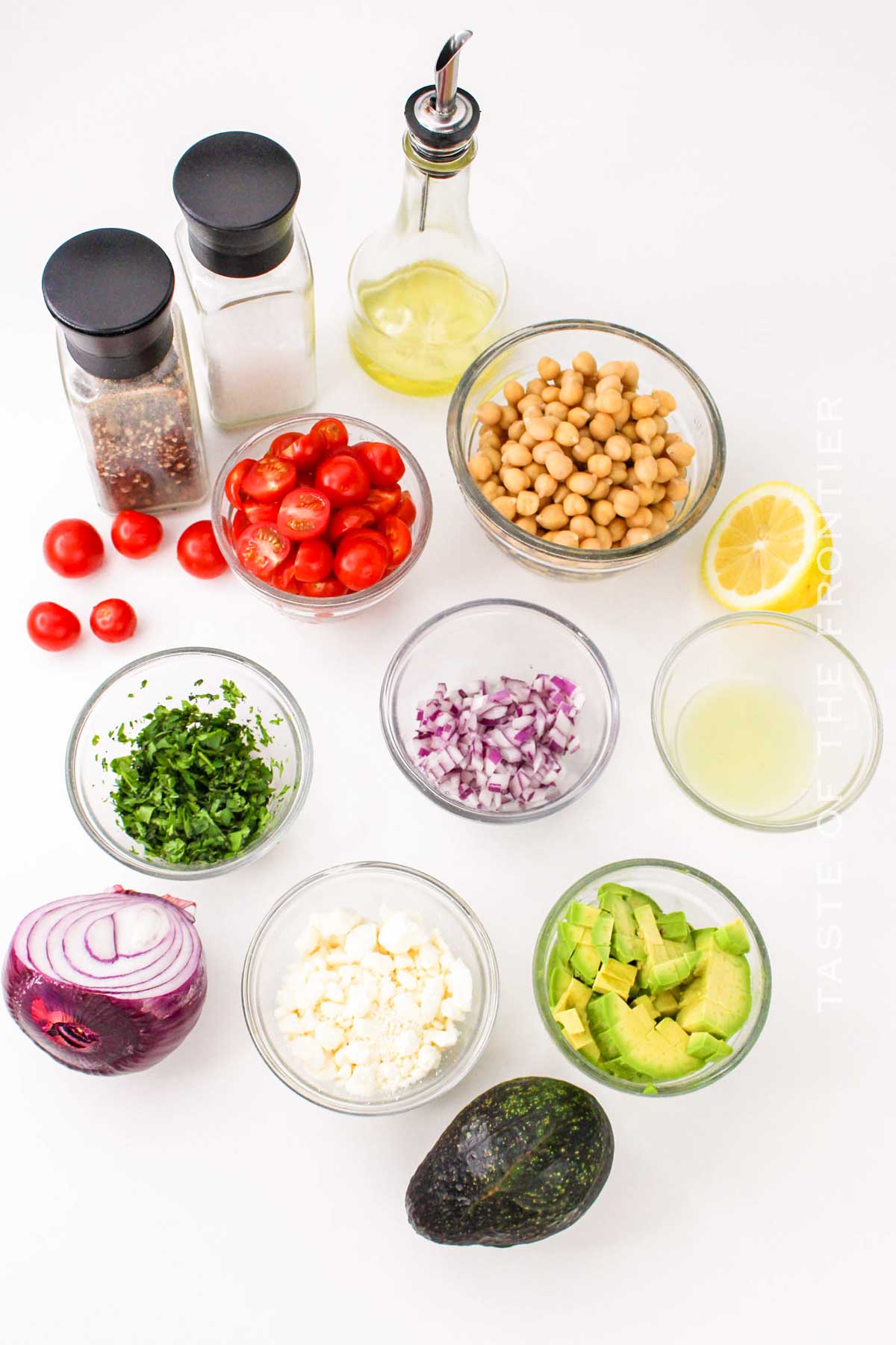 Chickpea Avocado Salad ingredients