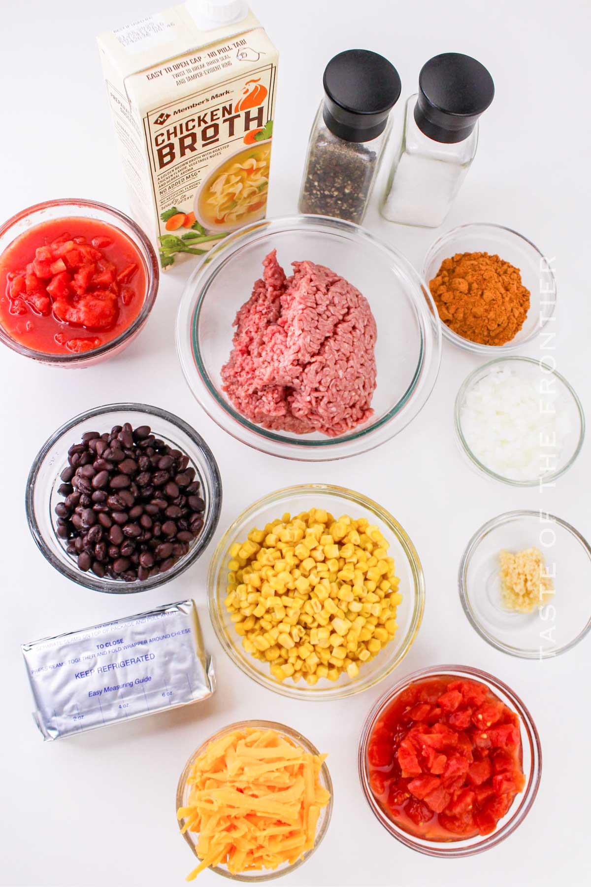 Creamy Taco Soup ingredients