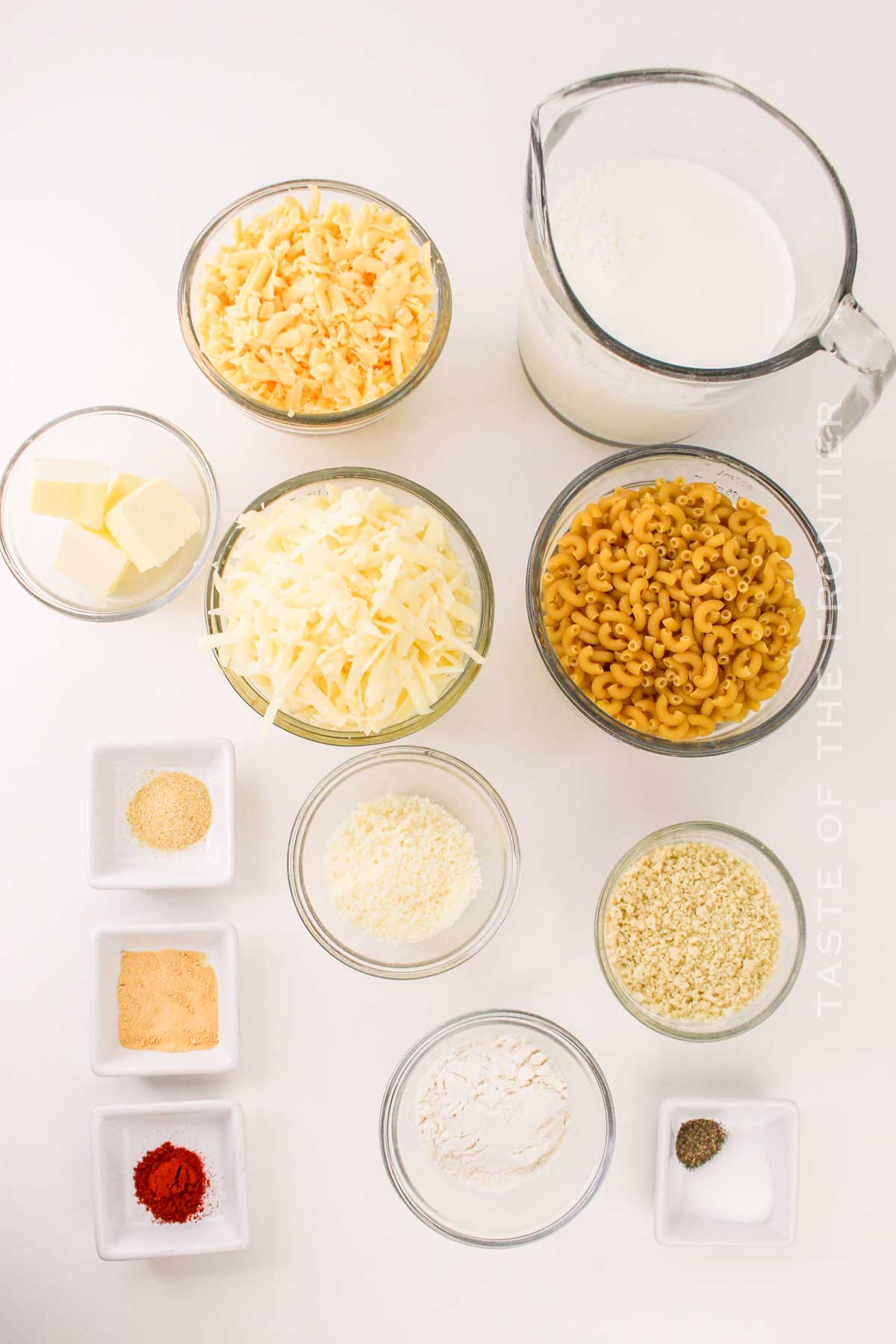 Gouda Mac and Cheese ingredients