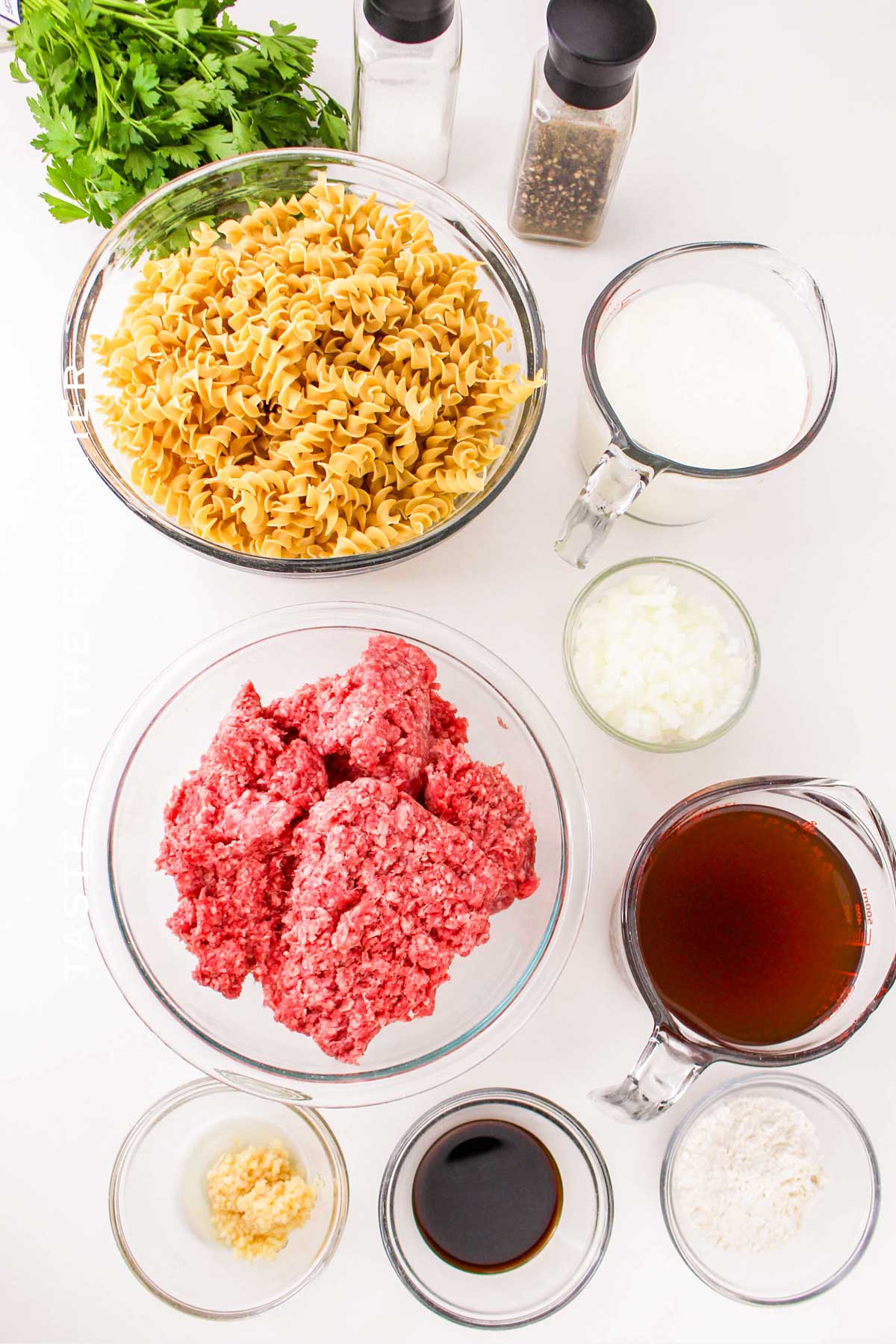 Ground Beef and Noodles ingredients