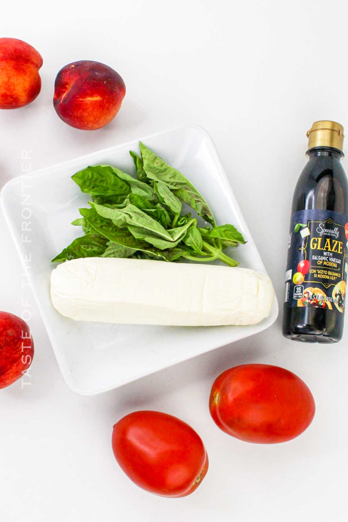 Peach Caprese Salad ingredients